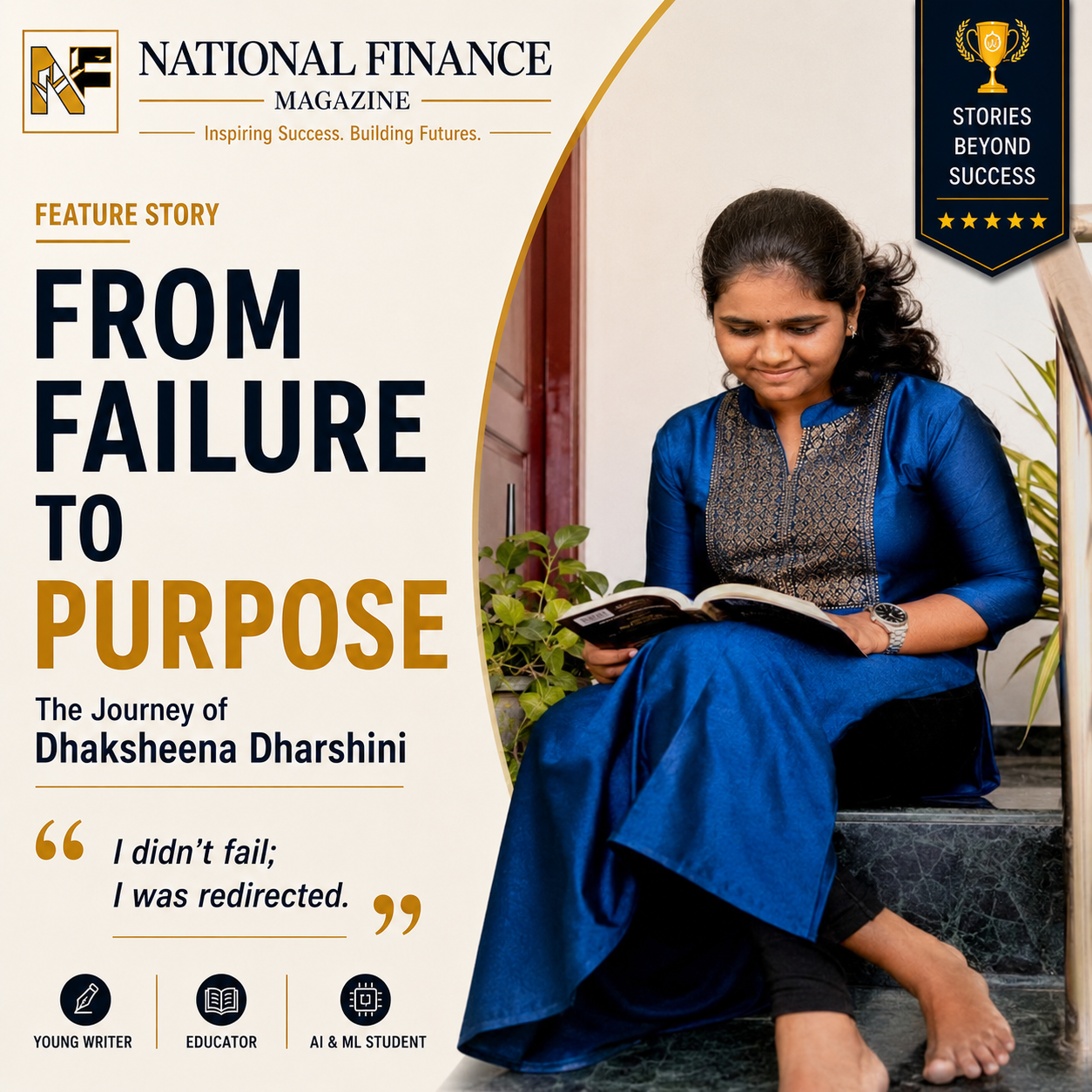 Dhaksheena Dharshini National Finance Magazine feature story