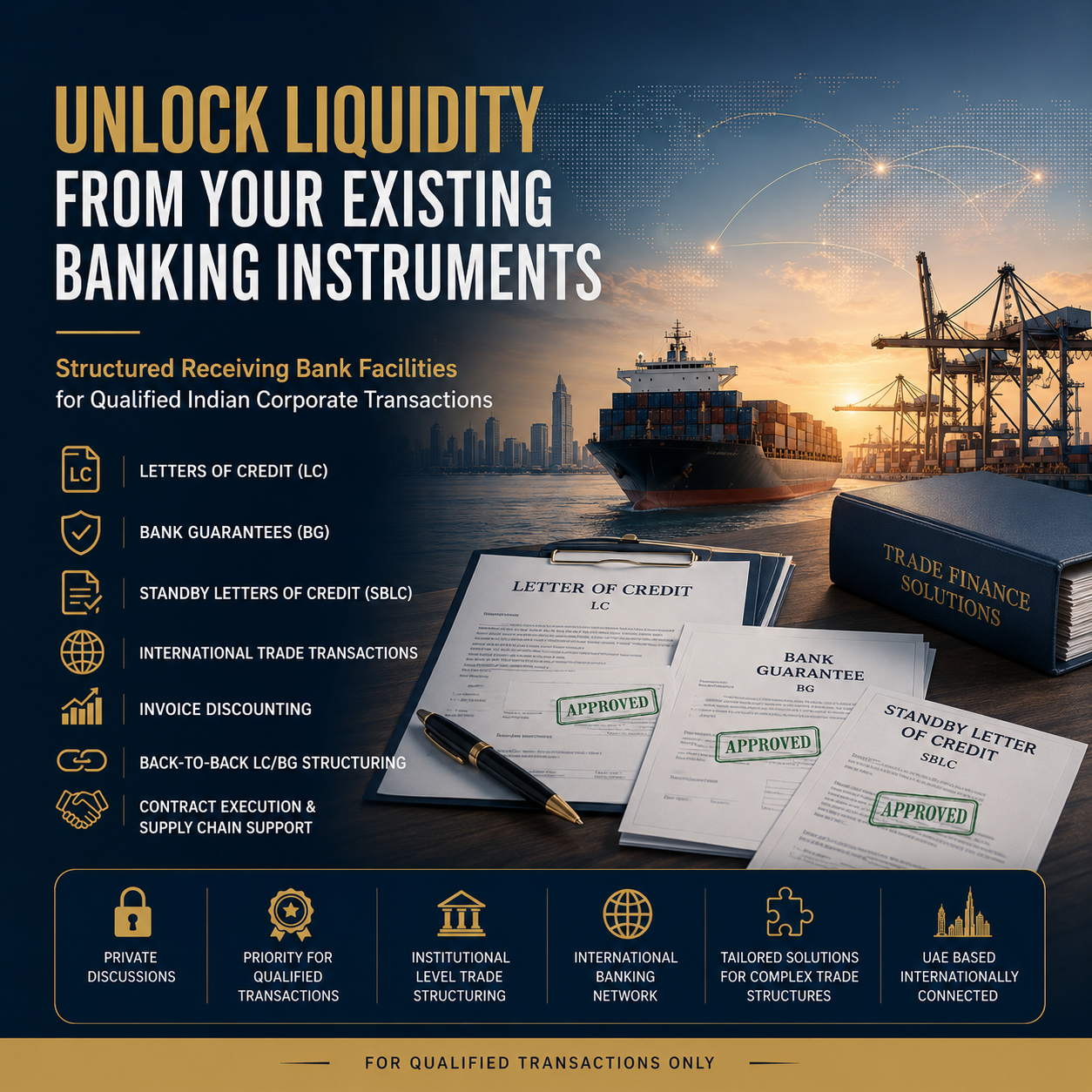 Unlock liquidity from existing banking instruments for Indian corporate transactions