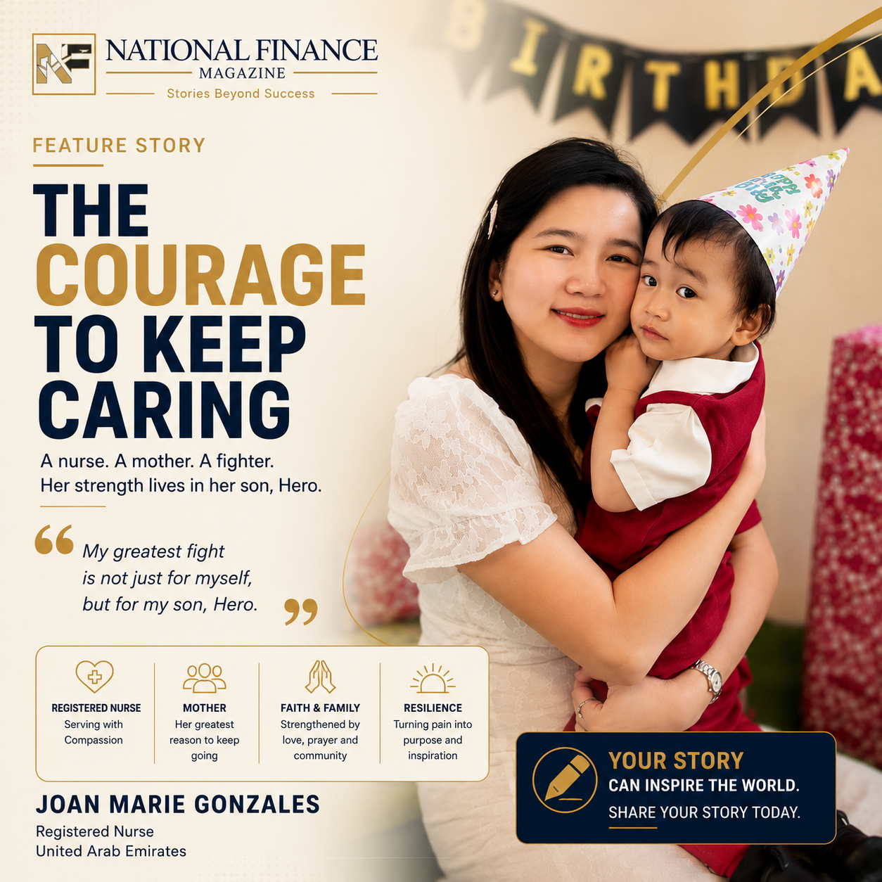 Joan Marie Gonzales National Finance Magazine feature story
