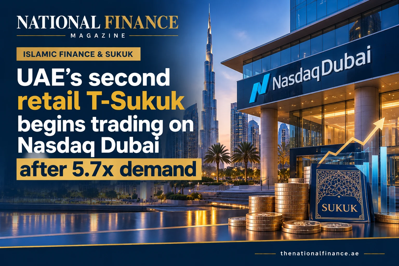 UAE’s second retail T-Sukuk begins trading on Nasdaq Dubai after 5.7x demand